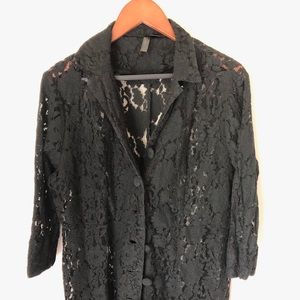 Ethyl 3/4 sleeve lace blazer/ jacket size XXL